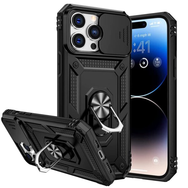 ZORBES TPU Phone Cover For Iphone 13 Pro Max With Stand, Iphone 13 Pro Max Cover With Camera Protection, Heavy Duty Shockproof Protective Iphone 13 Pro Max Case/Back Cover With Slide - Image 2
