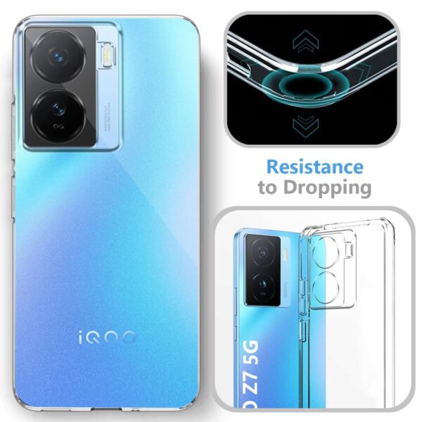 Amazon Brand - Solimo Back Cover for iQOO Z7s 5G (Silicone|Transparent) - Image 5