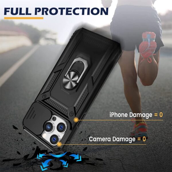 ZORBES TPU Phone Cover For Iphone 13 Pro Max With Stand, Iphone 13 Pro Max Cover With Camera Protection, Heavy Duty Shockproof Protective Iphone 13 Pro Max Case/Back Cover With Slide - Image 6