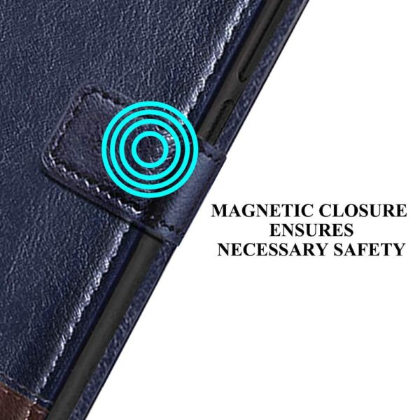 TheGiftKart Flip Back Cover Case for Redmi 9 Prime/Poco M2 | Dual-Color Leather Finish | Inbuilt Stand & Pockets | Wallet Style Flip Back Case Cover for Redmi 9 Prime/Poco M2 (Blue & Brown) - Image 5