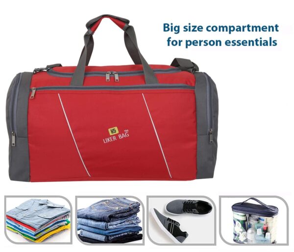 Liker Bag 60 L Hand Duffel Bag - Heavy Carrier Luggage Bag Hand Duffel Bag - Luggage Bags for Men & Women 60 L Large Capacity (Red) - Image 6