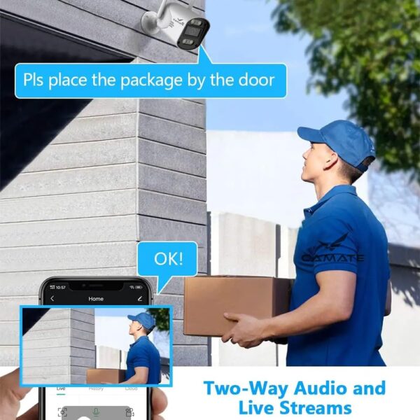 Camate Knight 4G 3MP Sim Based Wireless Outdoor Bullet CCTV Camera for Home, Office, Remote Area and contruction site | Waterproof | Two-Way Talk | Supports 256 GB SD Card - Image 5