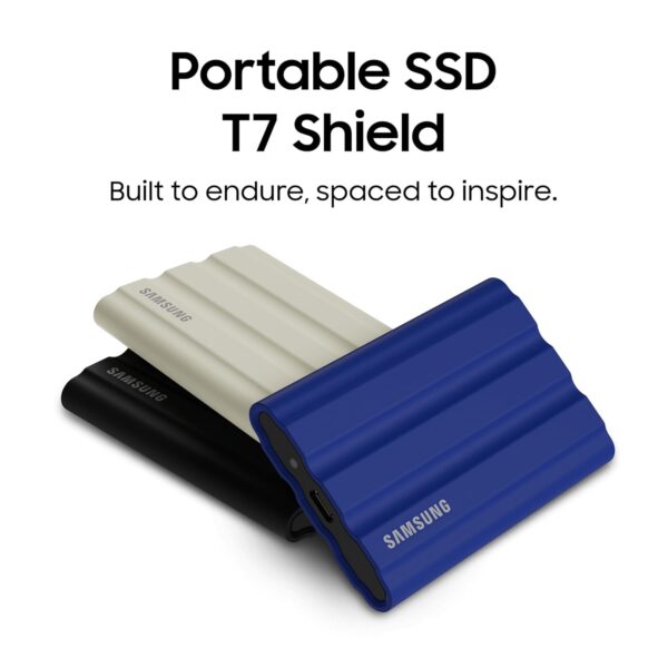 Samsung T7 Shield Portable SSD 2TB, USB 3.2 Gen2 External SSD, Black, Up to 1,050MB/s, Rugged, IP65 Water & Dust Resistant, for Photographers, Content Creators and Gaming, Mac Compatible, MU-PE2T0S - Image 7