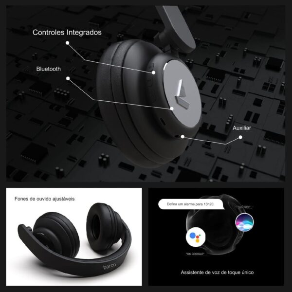 boAt Rockerz 450, 15 HRS Battery, 40mm Drivers, Padded Ear Cushions, Integrated Controls, Dual Modes, On Ear Bluetooth Headphones, Wireless Headphone with Mic (Luscious Black) - Image 7