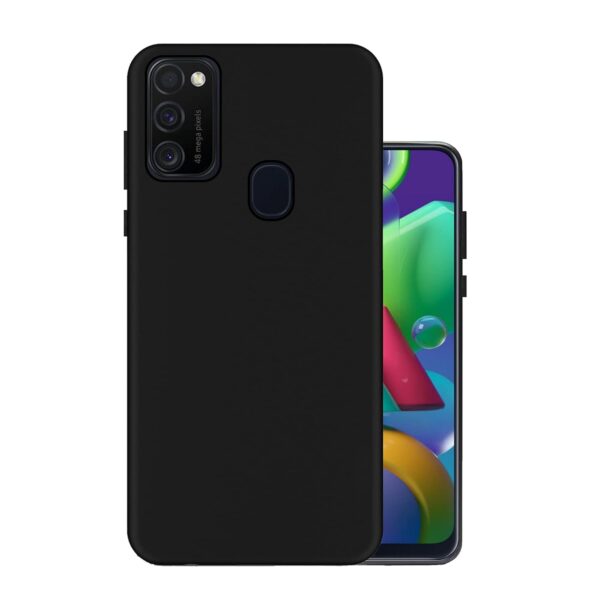 Amazon Brand - Solimo Rubberised Exclusive Matte Finish Soft Back Case Cover for Samsung Galaxy M21 - Black - Image 2