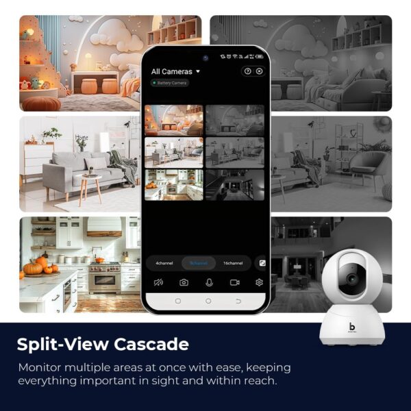 Beetel 4MP 3X Zoom QHD Dual Wi-Fi Band(2.4 & 5GHz) CCTV Home Security Camera|360° Pan Tilt|2-Way Talk|Motion Alert/Tracking|Night Vision|SD Card(Upto 256 GB),Alexa & Google Assnt|Onvif|CC4 - Image 9