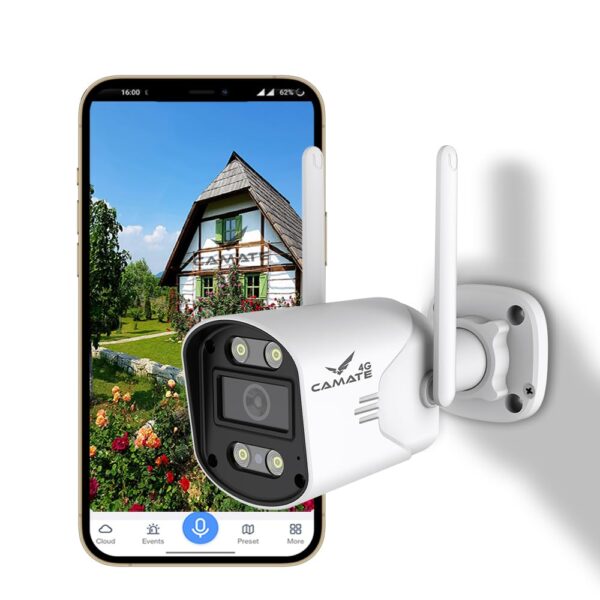 Camate Knight 4G 3MP Sim Based Wireless Outdoor Bullet CCTV Camera for Home, Office, Remote Area and contruction site | Waterproof | Two-Way Talk | Supports 256 GB SD Card - Image 2