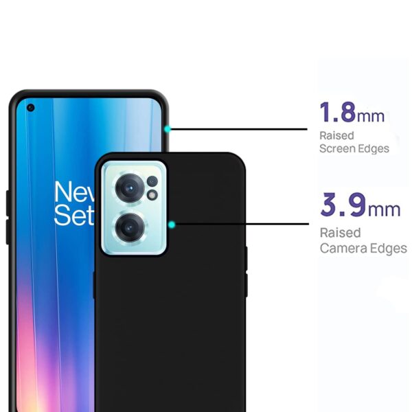 Amazon Brand - Solimo Exclusive Matte Finish Soft Back Case Cover for OnePlus Nord CE 2 5G - Black - Image 3