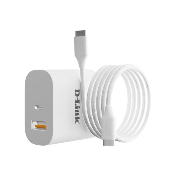 D-Link 45W GaN Fast Charger with PD 3.0 & QC 4+|Dual Port USB-C & USB-A Adapter|FREE 1M Type-C to Type-C Cable|Compact Travel Charger with Multi-Protection|Compatible with iPhone, Android, iPad & More - Image 3