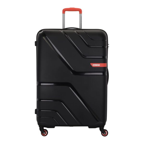 American Tourister Upland Sport 79 CM Large Checkin Polypropylene (PP) Hard 4 Wheels Spinner Luggage/Suitcase/Trolley Bag for Travel (Black) - Image 3