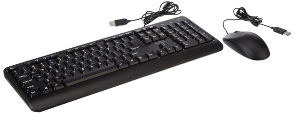 Lenovo 160 Keyboard & Mouse Wired Combo | Waterproof Exoskeleton | Splash Proof Keys | 1600 DPI Full Size Mouse | Non-Slip Scroll Wheel | Adjustable Keyboard Stand | 3 Yr Warranty - Image 2