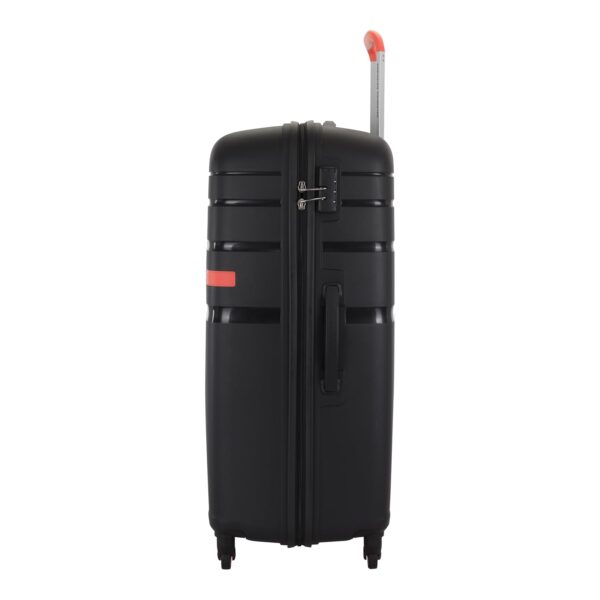 American Tourister Upland Sport 79 CM Large Checkin Polypropylene (PP) Hard 4 Wheels Spinner Luggage/Suitcase/Trolley Bag for Travel (Black) - Image 4