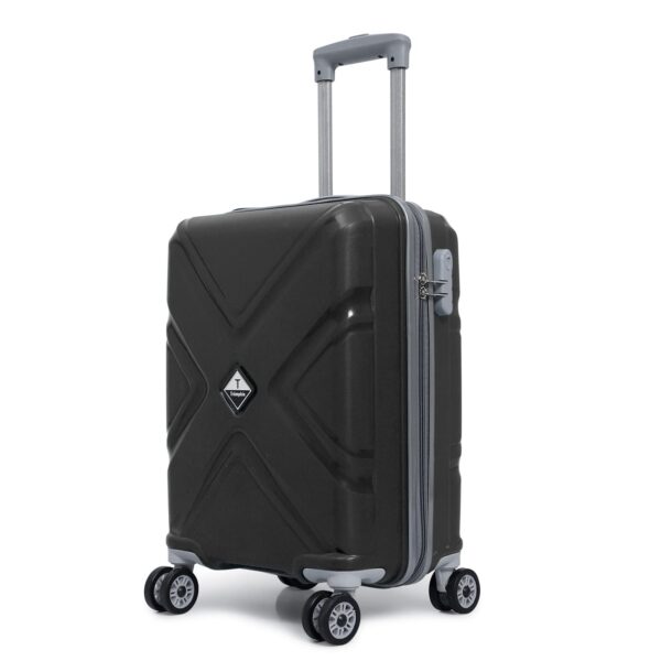 Trumpkin Small Suitcase/Cabin-Luggage / 20" inch/Size 55 cm/Hard-Sided Polypropylene Luggage Trolley Bag/Model-X / 360 Rotating / 8 Wheels (Jet Black, Small) - Image 2