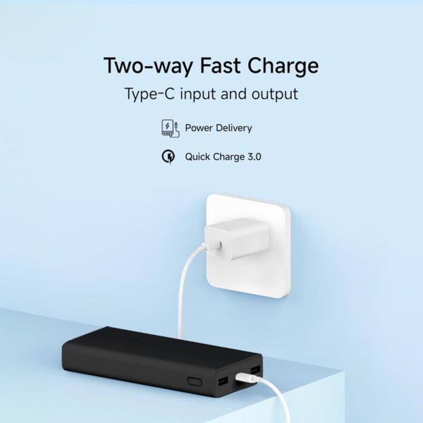Xiaomi Power Bank 4i 20000mAh 33W Super Fast Charging PD | Power Delivery | QC 3.0|Type C Input & Output |Triple Output Ports|Classic Black|Supports Android,Apple, Tablets, Earbuds, Watches etc (MI) - Image 6