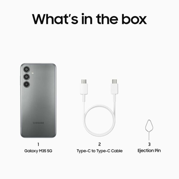 Samsung Galaxy M35 5G (Thunder Grey,6GB RAM,128GB Storage)| Corning Gorilla Glass Victus+| AnTuTu Score 595K+ | Vapour Cooling Chamber | 6000mAh Battery | 120Hz Super AMOLED Display| Without Charger - Image 9