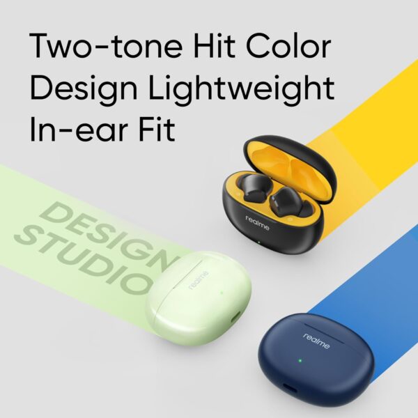 realme Buds T110 Bluetooth Truly Wireless in Ear Earbuds with mic, AI ENC for Calls, Google Fast Pair, 38 Hours Total Playback with Fast Charging and Low Latency Gaming Mode (Punk Black) - Image 7