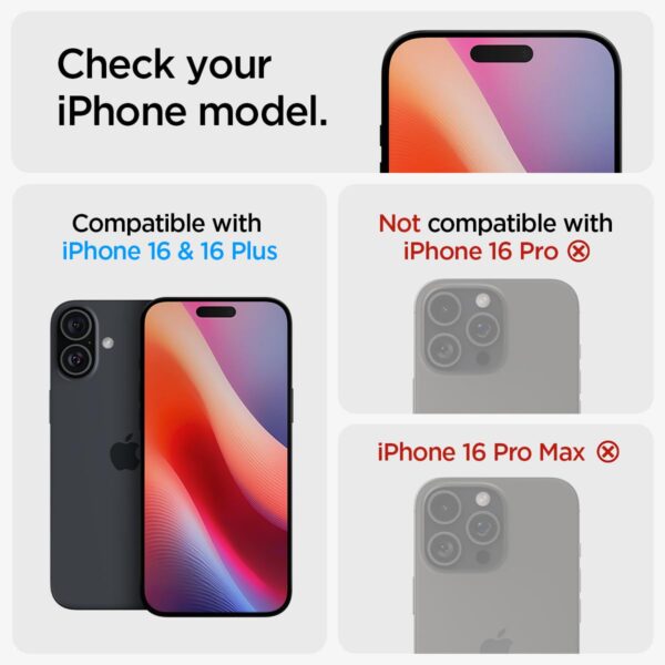 Spigen EZ Fit Optik Pro Tempered Glass Camera Lens Protector Guard for iPhone 16/16 Plus (Black) - 2 Pack - Image 3