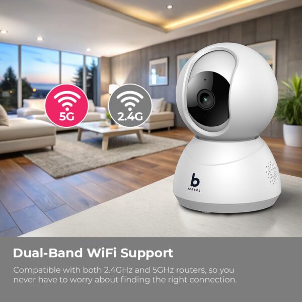 Beetel 4MP 3X Zoom QHD Dual Wi-Fi Band(2.4 & 5GHz) CCTV Home Security Camera|360° Pan Tilt|2-Way Talk|Motion Alert/Tracking|Night Vision|SD Card(Upto 256 GB),Alexa & Google Assnt|Onvif|CC4 - Image 5