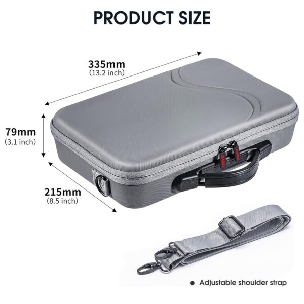 ZORBES® Carrying Case for Insta360 X4 Camera,PU Hard Shell Bag with Detachable Shoulder Strap & Handle Anti-Scratch Lycra Liner Design Travel Carry Bag Accessories for Insta360 X4 Camera - Image 7