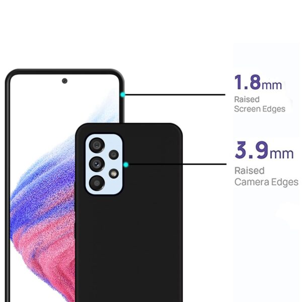 Amazon Brand - Solimo Exclusive Matte Finish Soft Back Case Cover for Samsung Galaxy A53 5G - Black - Image 4