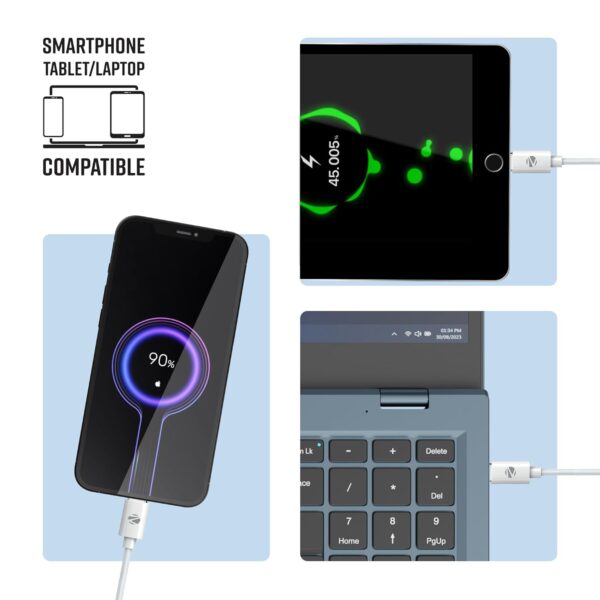 ZEBRONICS Type C to Type C Strong Braided Cable, 60W PD Fast Charging, for iPhone 16 Series, 15 Series, iPad, MacBook, Samsung, Other Android Devices, Data Sync, 1 Meter (ZEB-TT60+) - Image 8