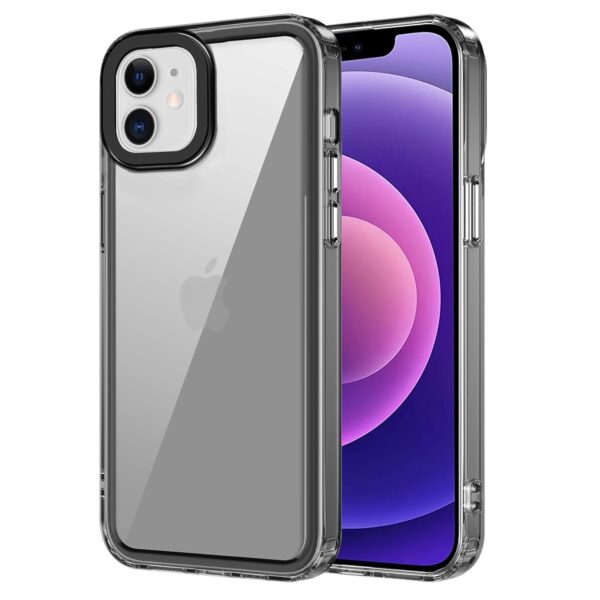 amazon basics Back Case Cover for iPhone 12 (TPU + PC_Black) - Image 2