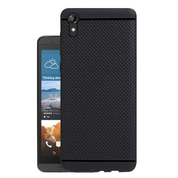 Amazon Brand - Solimo Back Cover for HTC Desire (Rubber | Black | Dotted) - Image 2