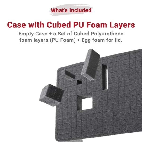 CASE N FOAM Plastic Ew2510 Protective Hard Case Briefcases With Cubed Foam For Camera (Black) - Image 4