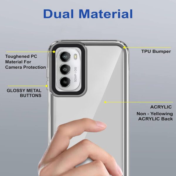 amazon basics Back Case Cover for Motorola Moto G82 5G (TPU + PC_Black) - Image 7