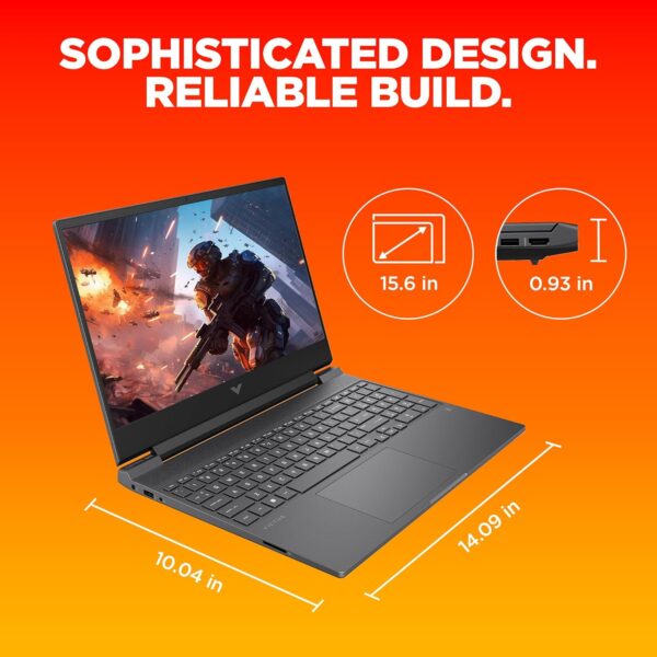 HP Victus, 13th Gen Intel Core i5-13420H, 6GB RTX 4050 Gaming Laptop (16GB DDR4, 512GB SSD) 144Hz, IPS, 15.6"/39.6cm, Flicker-Free, Win 11, Office 21, Mica Silver, 2.29kg, Enhanced Cooling, fa1319TX - Image 12