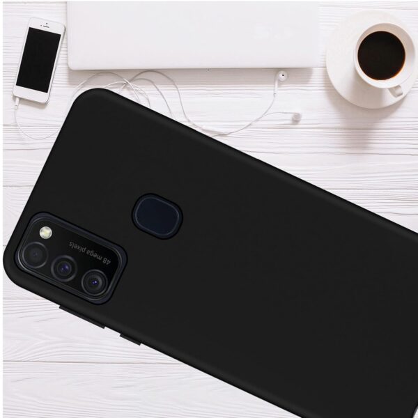 Amazon Brand - Solimo Rubberised Exclusive Matte Finish Soft Back Case Cover for Samsung Galaxy M21 - Black - Image 6