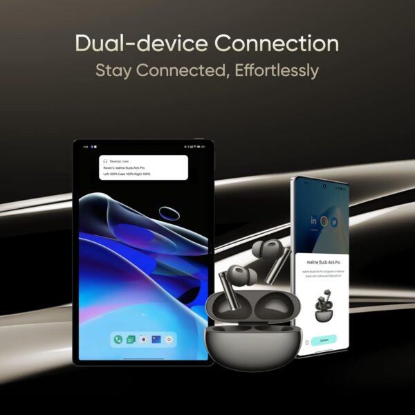 realme in Ear Buds Air 6 Pro with Dual Drivers(11Mm+6Mmtweeter),40 Hrs Play Time,Fast Charge,50 Db ANC,Lhdc 5.0,55Ms Low Latency,360° Spatial Audio,Ip55 Dust&Water Resistant,Bt V5.3,Titanium Twilight - Image 11