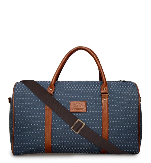 The Clownfish Tapestry Fabric 42 Litre Cabin Luggage Travel Duffle Bag (Blue) - Image 2