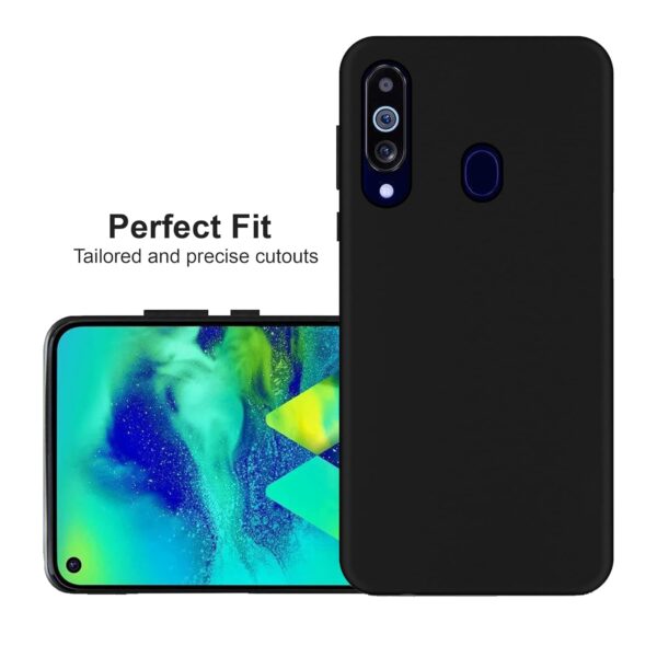Amazon Brand - Solimo Rubberised Exclusive Matte Finish Soft Back Case Cover for Samsung Galaxy M40 - Black - Image 4