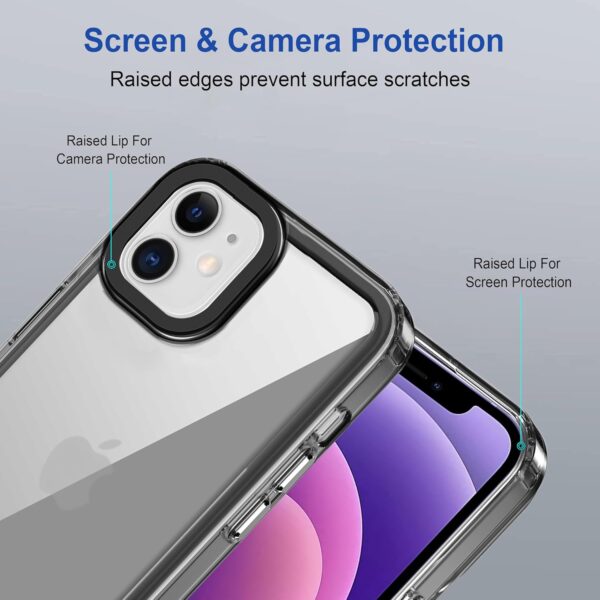 amazon basics Back Case Cover for iPhone 12 (TPU + PC_Black) - Image 5