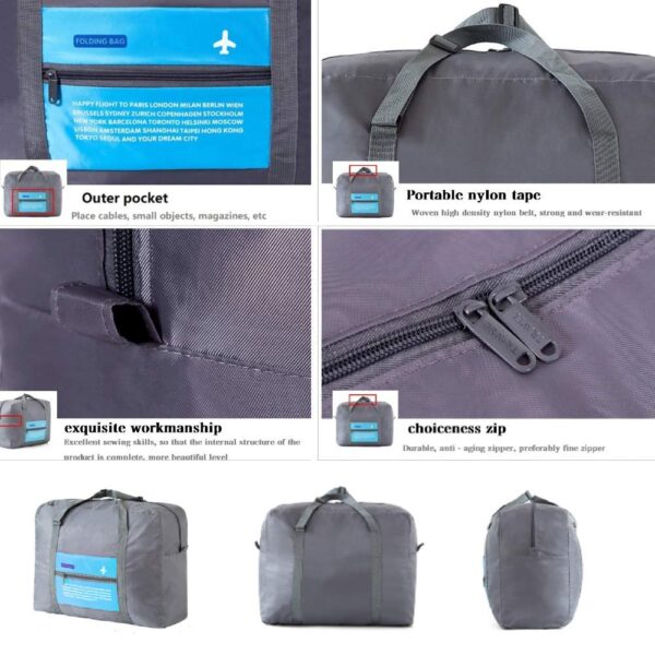 Qureza Flight Travel Bags for Luggage Spacious with Pockets Foldable Weekender Zipper Duffle Bag for Stylish Handbag Conveniently Carry on Trolley Waterproof Bag(Multi Color) - Image 5