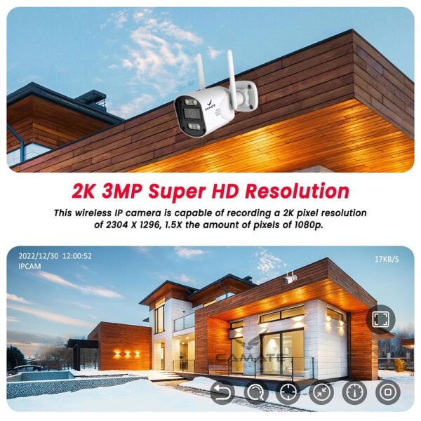 Camate Knight 4G 3MP Sim Based Wireless Outdoor Bullet CCTV Camera for Home, Office, Remote Area and contruction site | Waterproof | Two-Way Talk | Supports 256 GB SD Card - Image 3