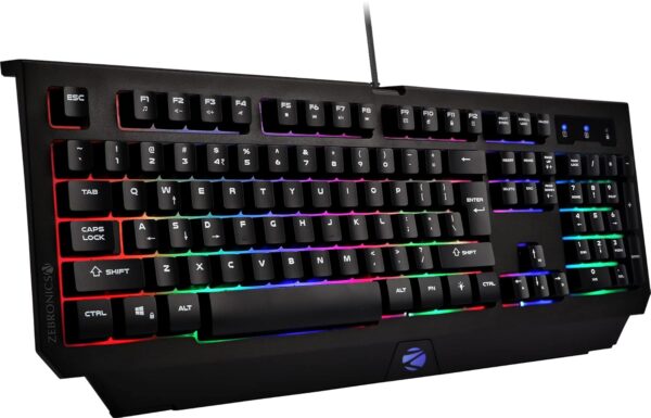 Zebronics Zeb-Transformer K2 Gaming Keyboard, 104 Keys, Multicolor LED Laser Keycaps (Gold Plated USB Connector, Braided Cable) - Image 2