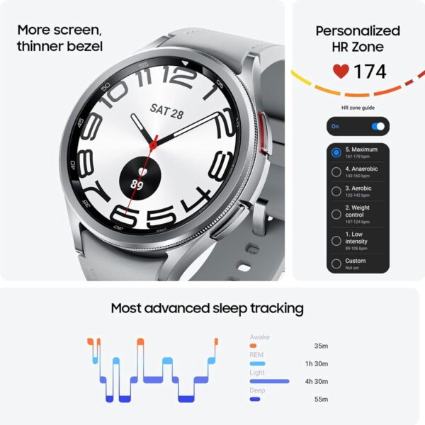 Samsung Galaxy Watch6 Classic LTE (43mm, Black, Compatible with Android only) | Introducing BP & ECG Features - Image 3