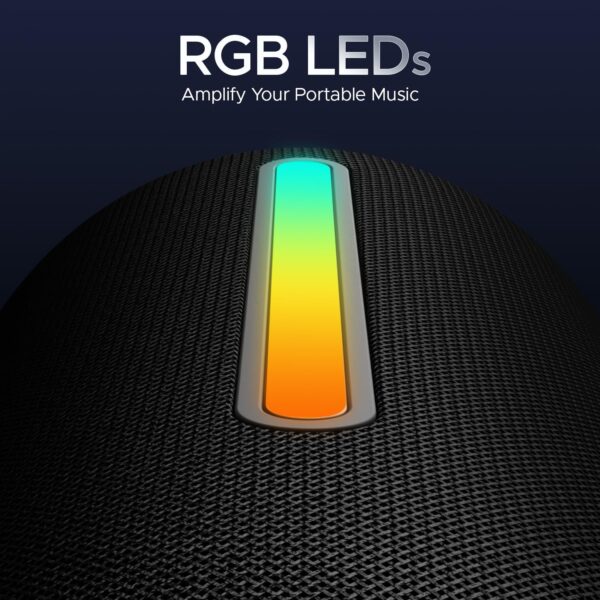 boAt Stone 352 Pro/Stone 358 Pro w/ 14W Signature Sound, Up to 12 Hours Playback, RGB LEDs, TWS Feature, Built-in Mic, BTv5.3, AUX Port, IPX5 & Type-C Interface Bluetooth Speaker (Raging Black) - Image 5