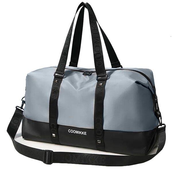 Storite Nylon 56 cms Travel Duffle Bag, Sports Shoulder Bag for Women with Wet Pocket Weekender Overnight Luggage Bag - (Blue/Black, 56 x 18 x 30 Cm) - Image 2