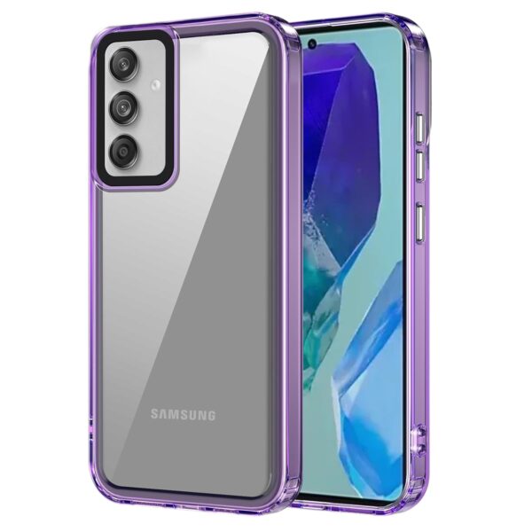 amazon basics Back Case Cover for Samsung Galaxy F55 5G | Compatible for Samsung Galaxy F55 5G Back Case Cover | Case Cover with Camera Protection | (TPU + PC | Translucent Purple) - Image 2