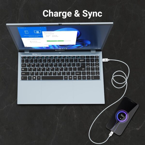 ZEBRONICS Type C to Type C Strong Braided Cable, 60W PD Fast Charging, for iPhone 16 Series, 15 Series, iPad, MacBook, Samsung, Other Android Devices, Data Sync, 1 Meter (ZEB-TT60+) - Image 5