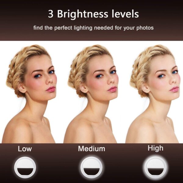 SPYKART™ Soft White Color Selfie Ring Light with 3 Modes and 36 LED for Mobile Phone Photos,Camera Photography,Video Photo Shoot Flash (Random Colour) - Image 4