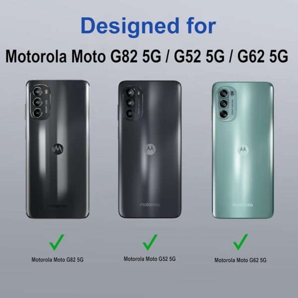 amazon basics Back Case Cover for Motorola Moto G82 5G (TPU + PC_Black) - Image 3