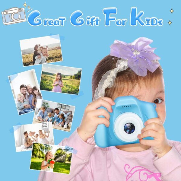 Rockvit Kids Digital Camera – HD Mini Camera for Boys & Girls Ages 3-12 | 13 MP Toy Camera with 2" Screen, Video Recorder, Face Focus, Filters & Games (Blue) - Image 6