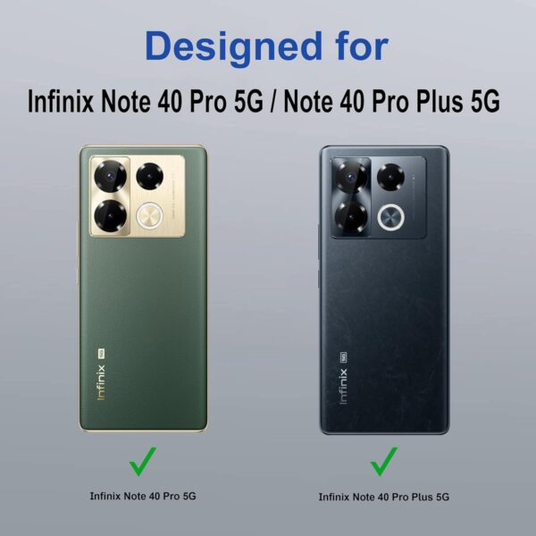 Amazon Basics Back Case Cover for Infinix Note 40 Pro 5G (Polycarbonate, Thermoplastic Polyurethane_Transparent) - Image 3