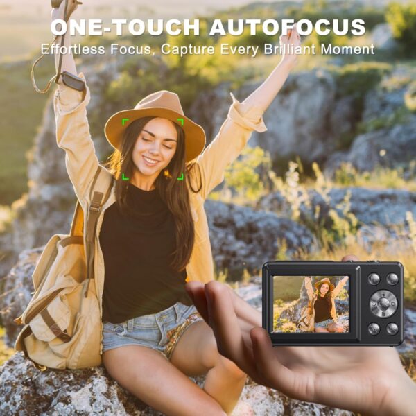 DIVINE Digital Camera 4K 48MP Kids Camera, Dual Screen & Autofocus Point and Shoot Digital Cameras with 64GB SD Card, 16X Zoom, Built-in Batteries (DDC-75) - Image 7