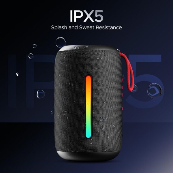 boAt Stone 352 Pro/Stone 358 Pro w/ 14W Signature Sound, Up to 12 Hours Playback, RGB LEDs, TWS Feature, Built-in Mic, BTv5.3, AUX Port, IPX5 & Type-C Interface Bluetooth Speaker (Raging Black) - Image 6