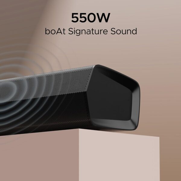 boAt Aavante Bar Azure Pro, 550 W Sound, 5.1CH with Wireless Rear Satellite Speakers, EQ Modes, BTv5.4,Multiple Ports, Master Remote, Bluetooth Sound Bar, Home Theatre Soundbar Speaker (Premium Black) - Image 3
